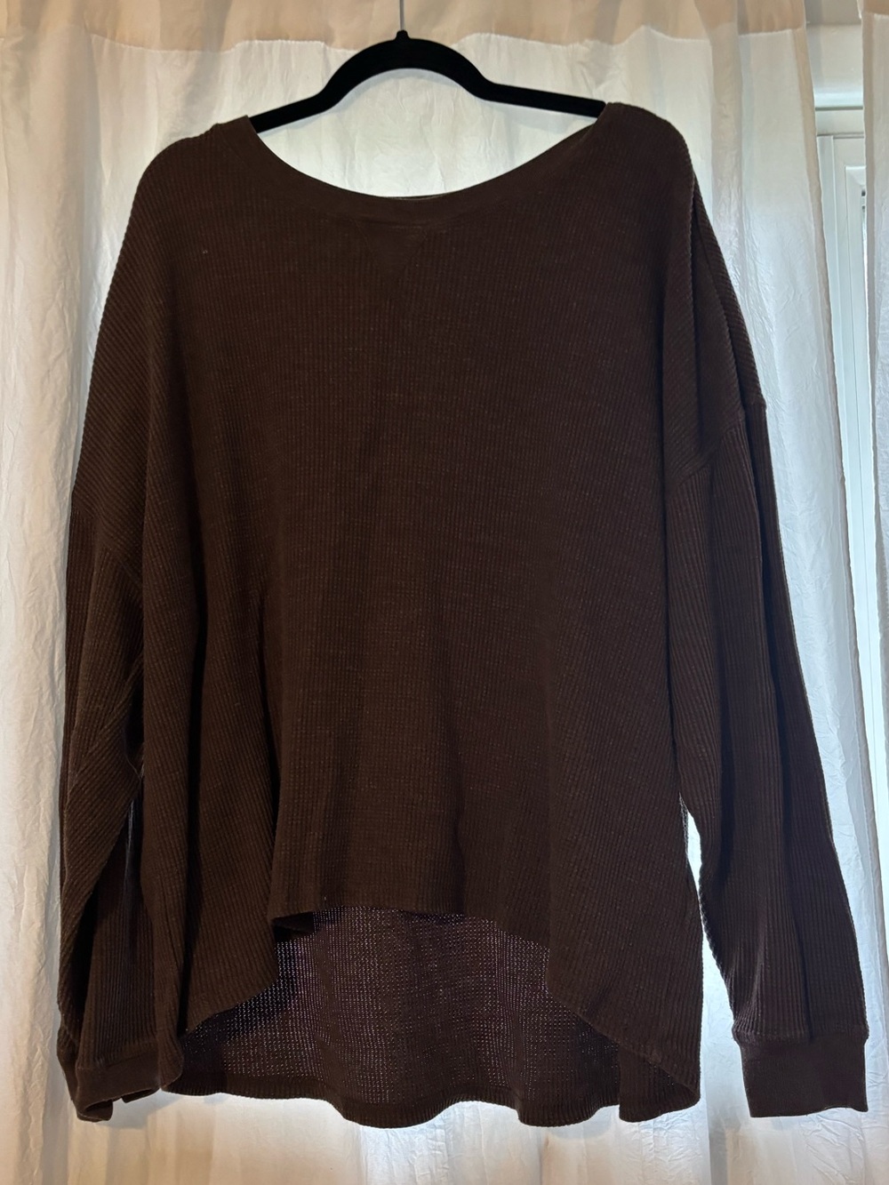 Seven For All Mankind Oversized Brown Waffle Knit Sweater XXL